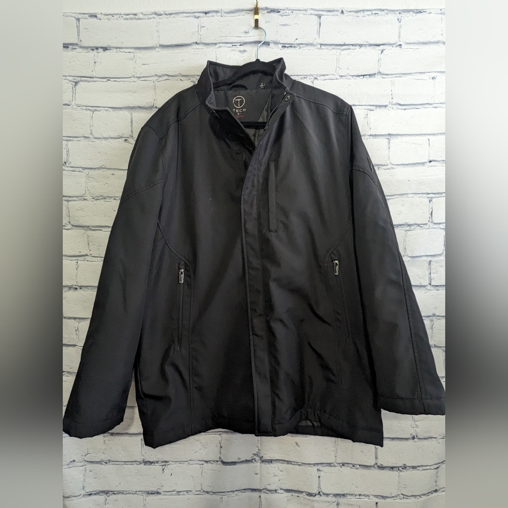 T Tech Tumi Soft Shell Black Winter Coat Jacket Men's Size Large